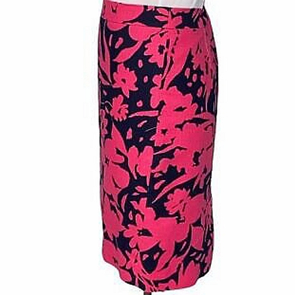 J. CREW Floral Linen-Like Pencil Slit Lined Skirt NWT - Picture 7 of 9